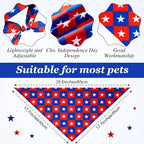 200 Pcs Patriotic Dog Bandanas Bulk Veterans Day Bandanas - Image 3
