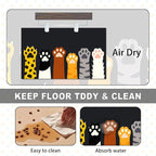 Cute Animal Paw Pet Food Mat Non Slip Spill Proof Feeding Pad - Image 6