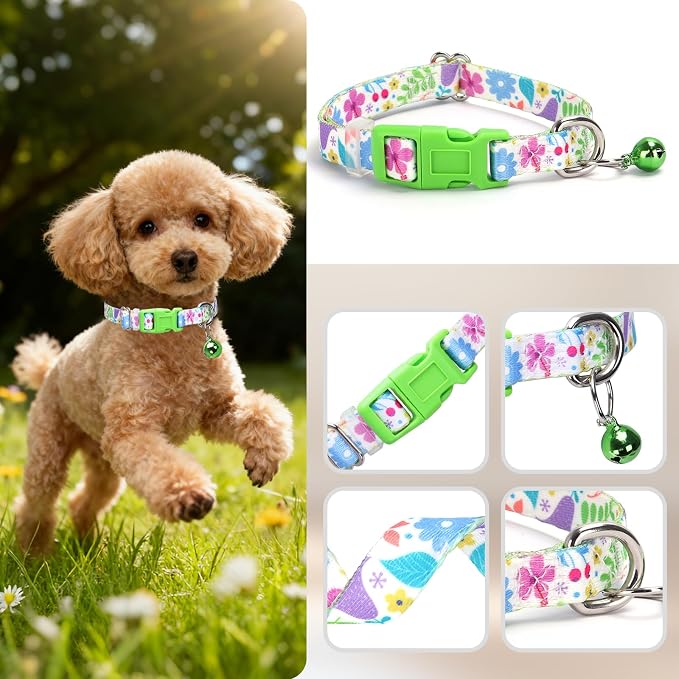 Puppy Collar with Bell，Nylon - Image 2