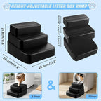 Adjustable 3 Steps Litter Box Ramp, Litter Box Step - Image 2
