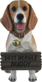 DWK Front Porch Dog Outdoor Welcome Sign Decorative Statue | Cute Dog Welcome by DWK
