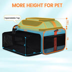 Petskd Top and Side Expandable Pet Carrier 19x13x9 Inches Southwest Allegiant - Image 3