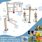 PINVNBY Bird Playground Parrot Play Gym Parakeet Cage Play Stand Wooden Perches - Image 3