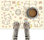 Cute Sweet Cat Food Mat for Dog Food Mat Food and Water Bowl Pet Feeding Bowl by HOMETITUTE