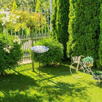 VCUTEKA Glass Bird Bath Outdoor BirdBath Garden Bird Feeder - Image 8