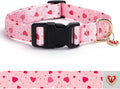 Love Pattern Dog Collar with Buckle Adjustable Safety Nylon Collars by BOOMIBOO