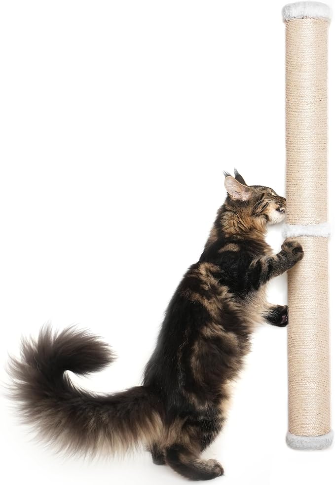 34'' Wall Cat Scratching Post, Wall Mounted Cat Scratcher Furniture - Image 9