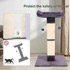 34" Cat Scratching Post for Indoor Cats, Sisal Cat Scratcher - Image 7