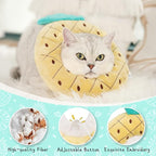 ANWA Adjustable Cat Cone Collar Soft, Cute Cat Donut Collar After Surgery - Image 4