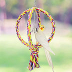 Litewoo Bird Swing Perch Stand Cotton Rope 2 Two Rings Toy - Image 5