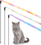 Sumind 3 Pieces Jungle Cat Wand Cat Teaser Charmer Interactive Fun Toys Wand by Sumind
