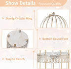 NUPTIO Decorative Bird Cage Lantern: 2 Set of 10 inch Tall Rustic White - Image 5