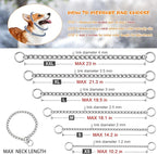 TagME Chain Choke Collar for Dogs, Adjustable Weather Proof Necklace for Large - Image 4