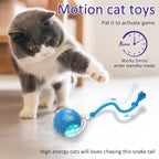 Interactive Cat Toys Ball for Indoor Cats Fast Rolling on Carpet, Chirping & - Image 3