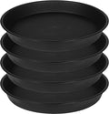 4 Pack of 18 19 inch Plant Saucer Drip Tray, Heavy Duty Large Deep Plant Saucers by Bleuhome