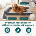 FurHaven Orthopedic Dog Bed for Large Dogs, L-Shaped Chaise Contour Mattress - Image 5