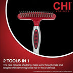 CHI for Dogs Double-Sided Shedding Rake and Blade - Image 2