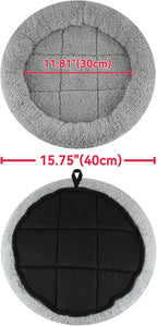 Enjoying Plush Cat Bed Mat, 15.75" Round, Self Warming Dog Bed - Image 4