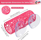 Rose Red Betta Fish Toys Hammock and Betta Tunnel, Safe Aquarium Decor - Image 2