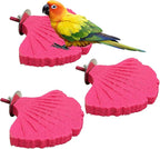 3 Pcs Parrot Perch Resin Bird Beak Grinding Stone Leaf Shape Perch Stand Foot by Apatal