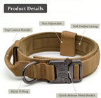 Tactical Dog Collar, Adjustable Military Training Nylon Dog Collar - Image 2