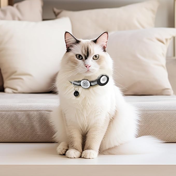 Reflective Kitten Collars with Bell, Cat Collar Breakaway with QR Code Name Tag - Image 6