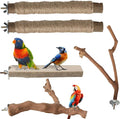 REHALY Large Bird Perch Stand, Paw Grinding Forks, Stand & Toys by REHALY