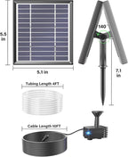 Biling Solar Fountain for Bird Bath, Solar Panel Kit Outdoor Solar Water Pump - Image 5