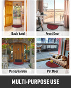tchdio Door Mat Outdoor Indoor Entrance Doormat-Semicircular Durable Rubber Non - Image 6