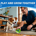 Interactive Puzzle Dog Treat Ball, Treat Dispensing Enrichment Dog Toys Ball - Image 3