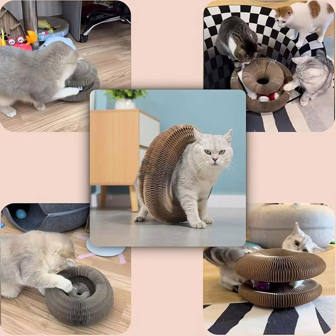 2Pcs Magic Organ Cat Scratcher Toy, Extra-Thick & Large Connectable Cardboard - Image 6