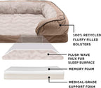 Furhaven Memory Foam Dog Bed for Large Dogs w/ Removable Bolsters & Washable - Image 3