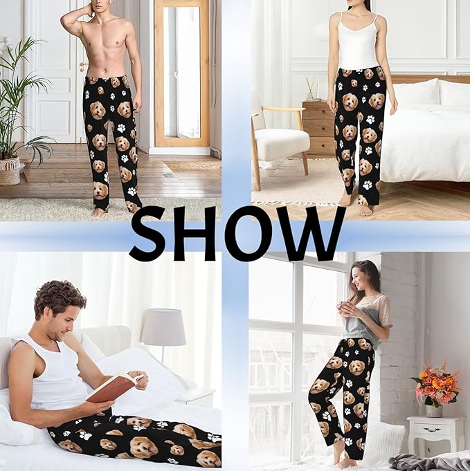 Custom Pajama Pants with Face customized PJ Pants Christmas Valentine gifts - Image 2