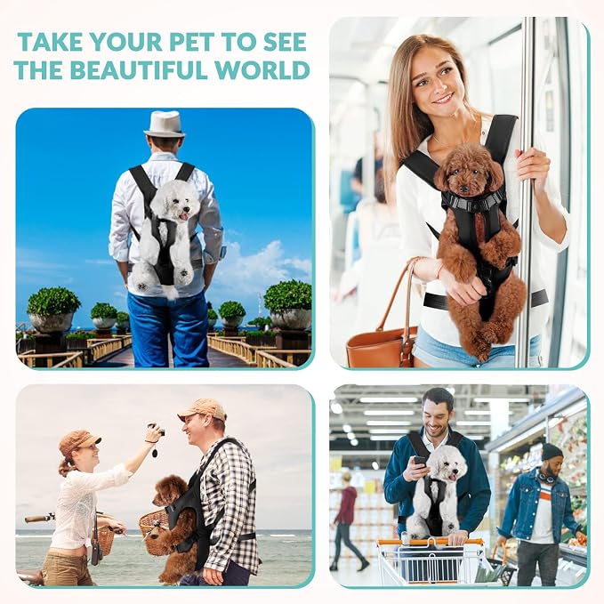 Dog Carrier Backpacks, Adjustable Dog Backpack Carrier, Legs Out Easy-fit Dog - Image 5