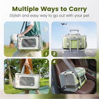 Pawaii Cat Carrier with ID Tag, TSA Airline Approved Soft Sided Collapsible Pet - Image 7