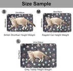 Dono 1 Pack 3 Dog Blankets for Small Dogs, Soft Fluffy Paw Print Pattern Fleece - Image 2