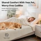LOOBANI Waterproof Blanket for Bed: Reversible Soft Flannel Queen Bed Blanket - Image 5