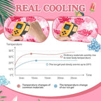 Pet Cooling Mat for Cats and Small Dogs, 20.1'' x 20.1'' Thickened Round Pink - Image 5