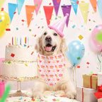 Birthday Dog Bandanas, Double Side Reversible Large Pet Bandanas, Adjustable - Image 2