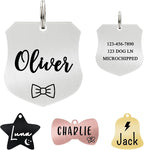 Ultra Joys Cat ID Tag Personalized Pet Tags, Durable Stainless Steel Small Pet by UltraJoys