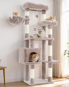 Cat Tree for Indoor Cats, 55.1 inch Cat Tower by Gitelnour