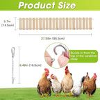 Jorewood Chicken Coop Toy Natural Wooden Chicken Swing & Bridge Toys - Image 2