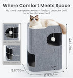 Made4Pets Cat House for Indoor Use, 2-Storey Cube Bed Cave, Covered Hideaway - Image 8