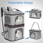 Detachable Double Pet Carrier Backpack - Image 2