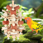 Bird Toys - Natural Corn Cob and Loofah Slices - Image 4