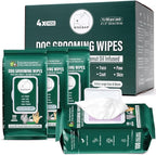 ATIFBOP Dog Wipes for Paws and Bum, Hypoallergenic Pet Grooming Wipes Natural by ATIFBOP