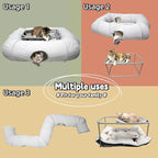 XxingSheep 2-Tier Cat Tunnel & Hammock Bed XXL, 4 Cave Shuttle - Image 4