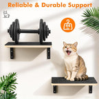 2PCS Cat Wall Shelves with Felt Board, 17x9.85 Inch Solid Wood Cat Wall - Image 5
