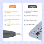 100% Waterproof 1.0" Raised Edge BPA Free Silicone Dog Food Mat, Pet Cat - Image 6