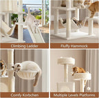 Sweetcrispy Cat Tree 75 Inch, Large Multi-Level Tall Cat Tree Tower - Image 4
